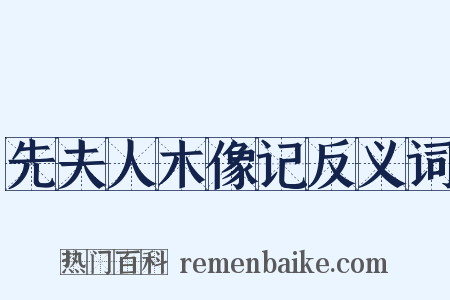 先夫人木像记反义词是什么意思的图片